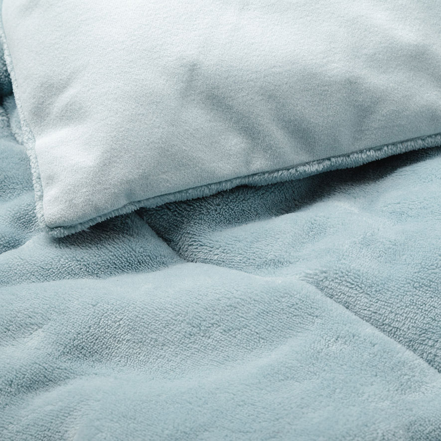 Mercer + Reid Plush Quilted Blanket Sage Bedroom Blankets Adairs Online