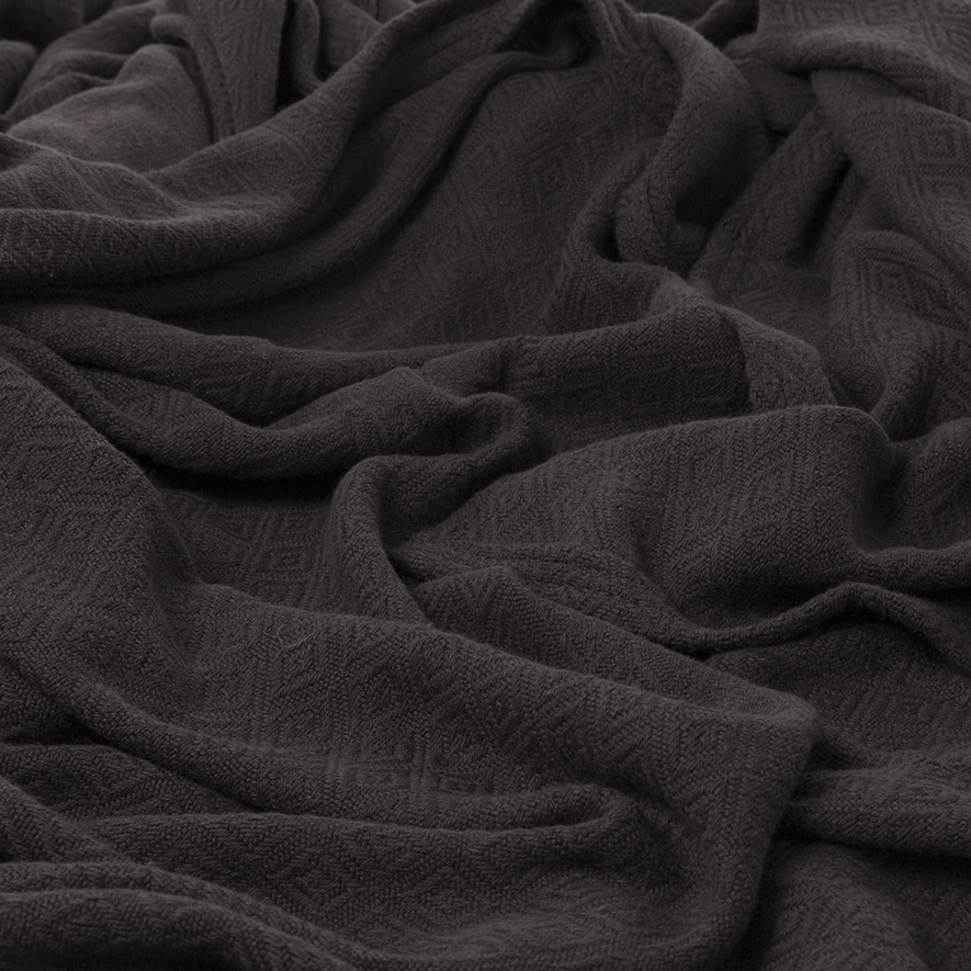 Bamboo Cotton Graphite Lattice Blanket Adairs