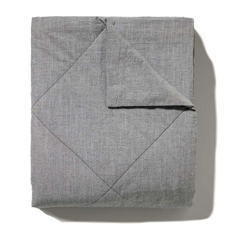 Cotton Indigo Marle Quilted Blanket
