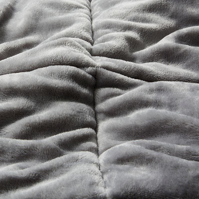 Plush Silver Quilted Blanket