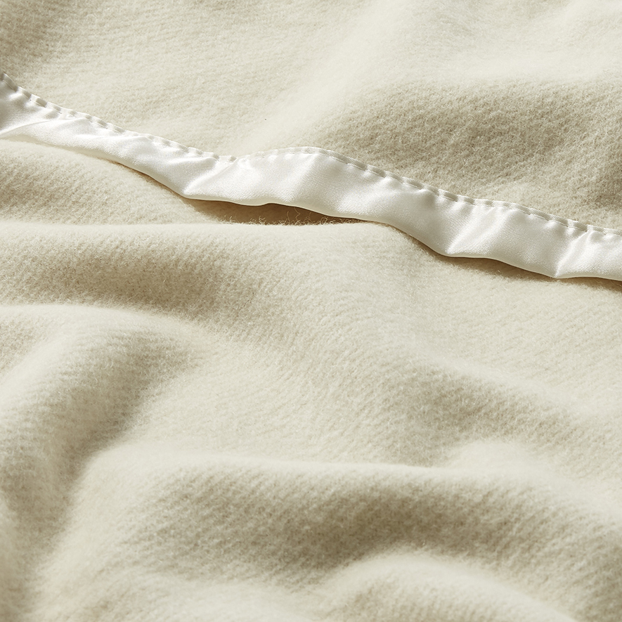 Bamboo Ivory Wool Blanket Adairs
