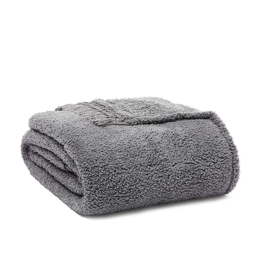 Mercer + Reid Willow Grey Sherpa Blanket Adairs