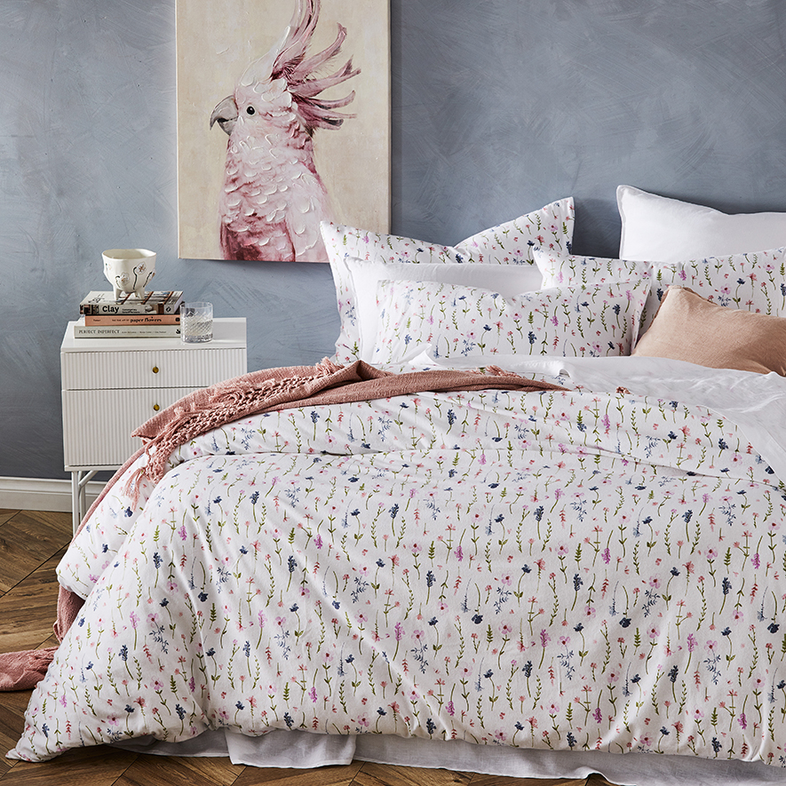 Printed Flannelette Multi Floral Quilt Cover Set Adairs