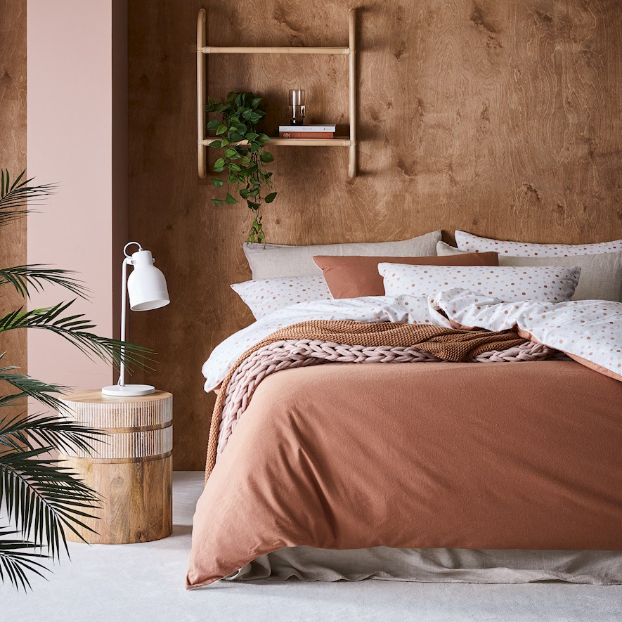 Printed Earth Spot Flannelette Quilt Cover Set + Separates Adairs