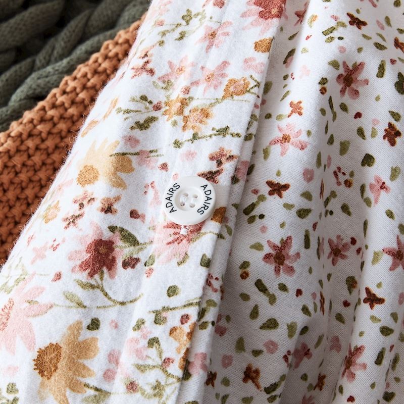 Printed Winter Floral Flannelette Quilt Cover Set + Separates
