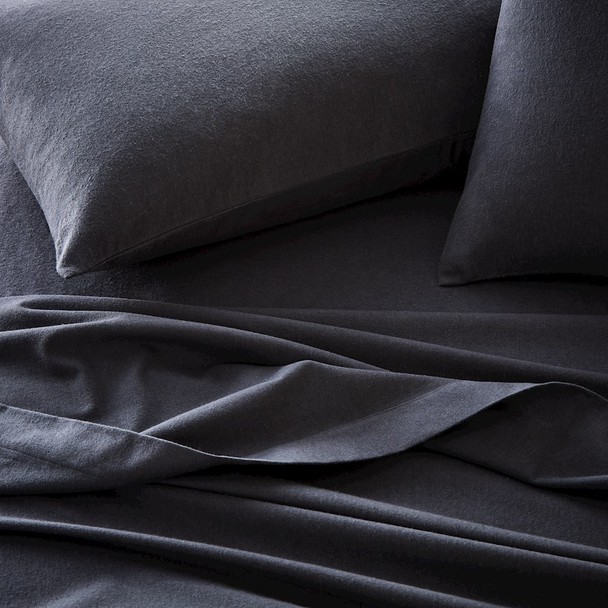 Flannelette Charcoal Pillowcase Adairs