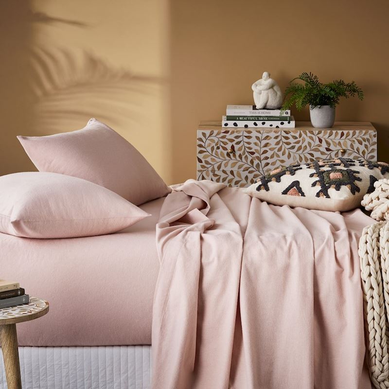 Flannelette Pink Pillowcase