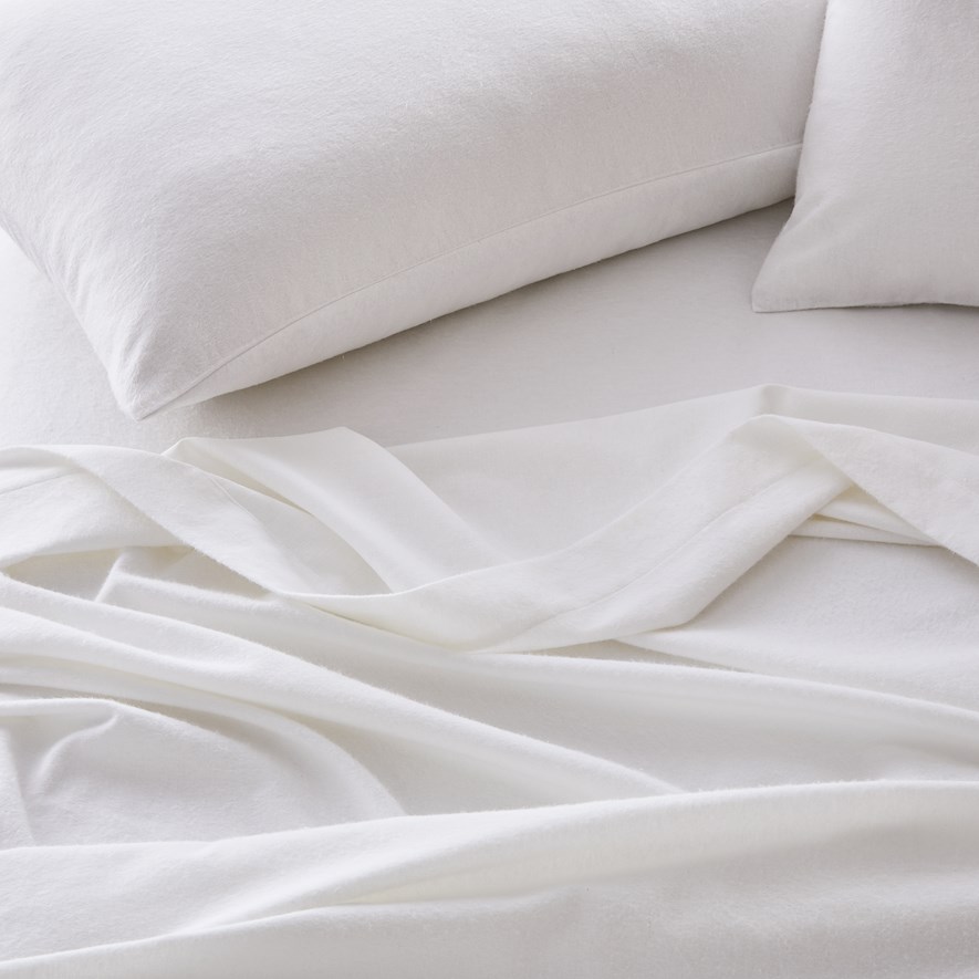 Flannelette White Pillowcase Adairs