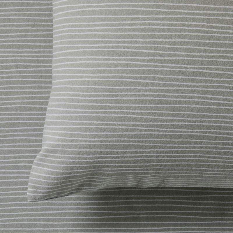 Printed Flannelette Silver Stripe Sheet Set
