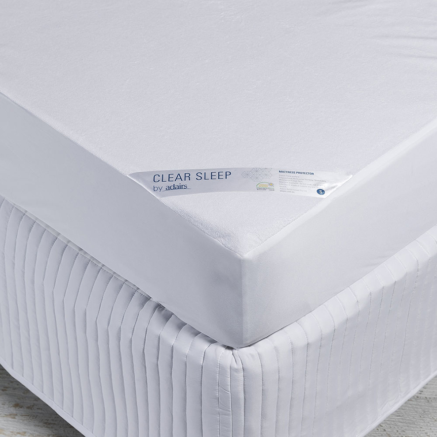 Clear Sleep Cotton Terry Waterproof Mattress Protector Adairs