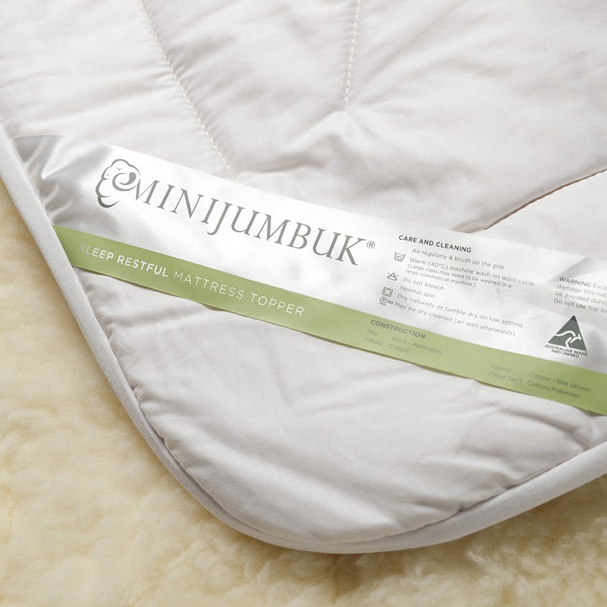 MiniJumbuk Sleep Restful Wool Mattress Topper Adairs