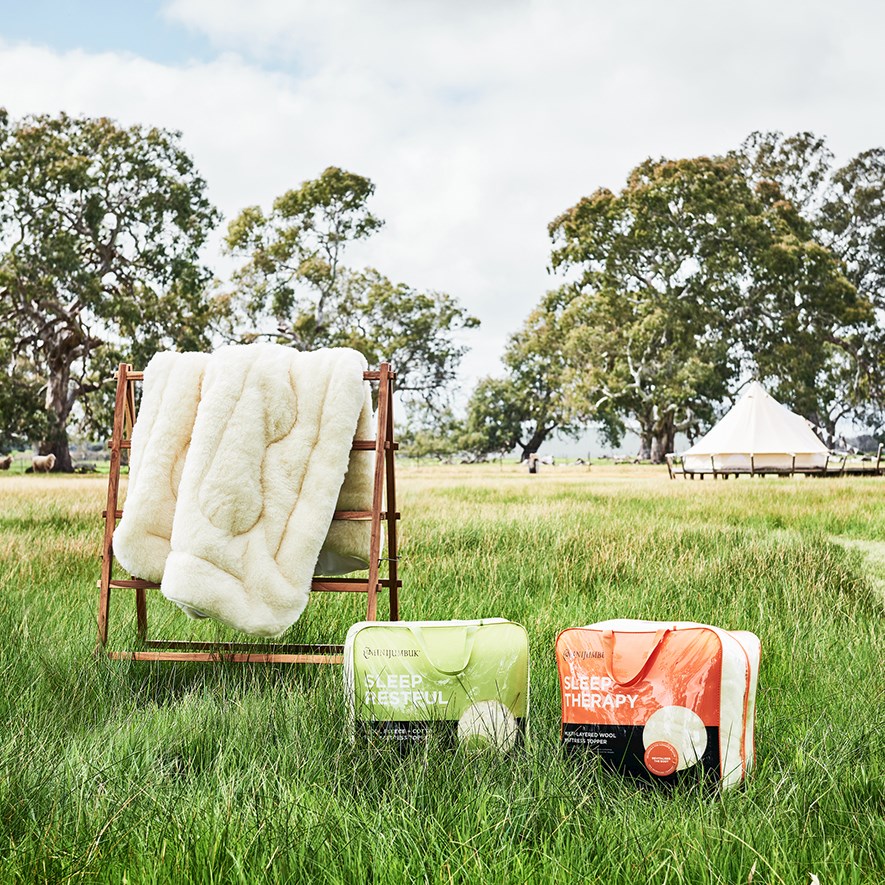 MiniJumbuk Sleep Restful Wool Mattress Topper Adairs