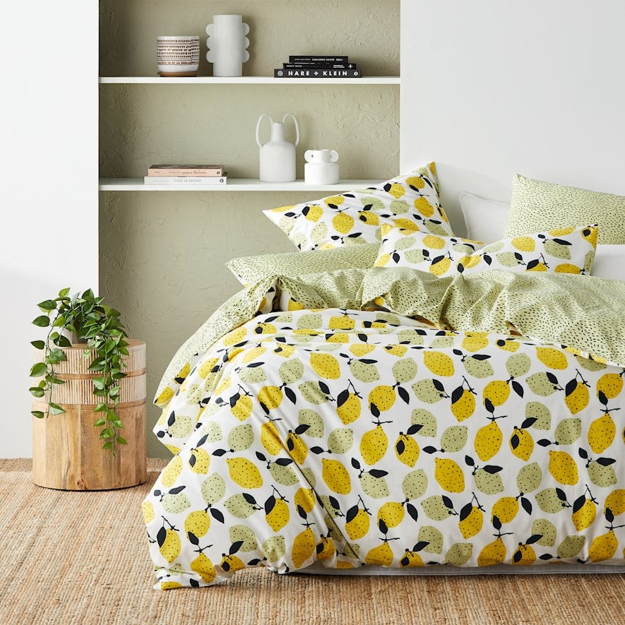 Zest Yellow Quilt Cover Set + Separates Adairs