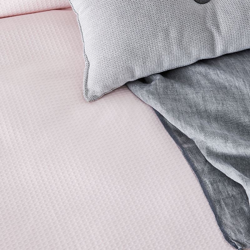 Riley Waffle Pink Quilt Cover Set + Separates