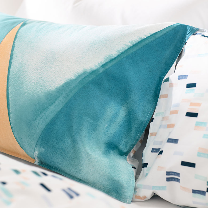 Metro Mistral Blue Quilt Cover Set + Separates Adairs