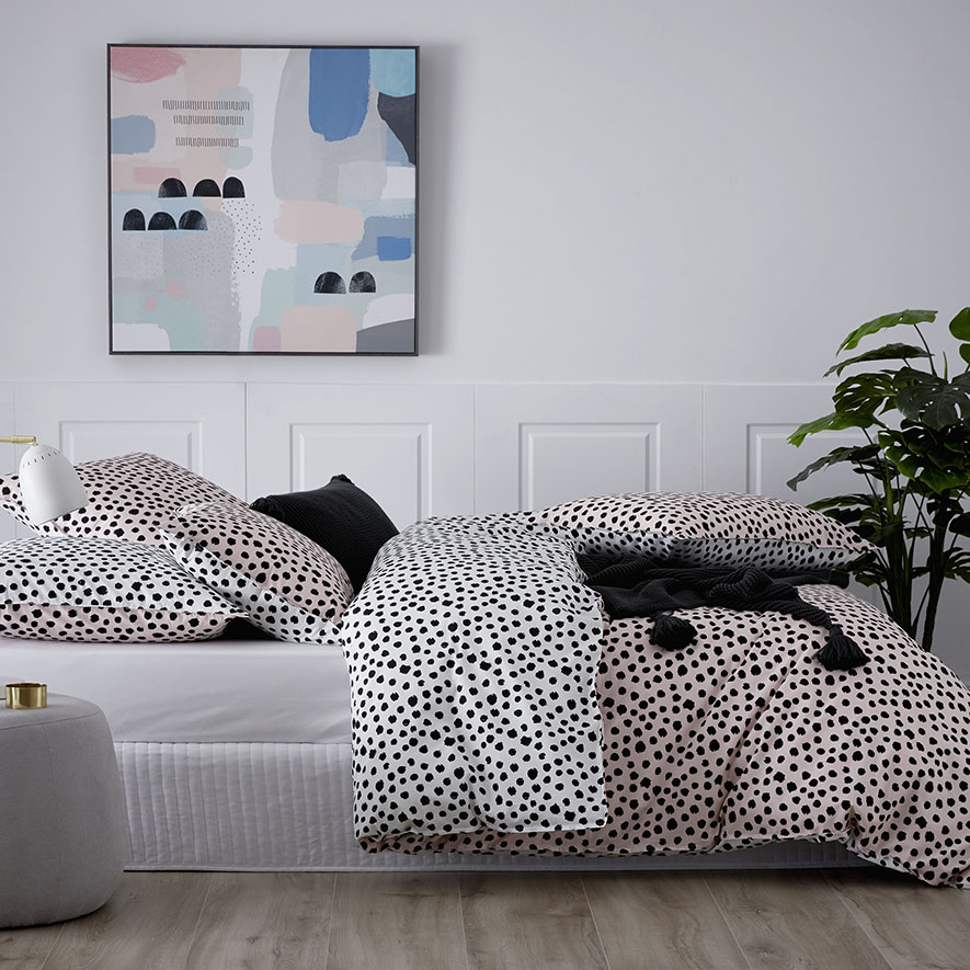 Metro Polka Fleck Grey Quilt Cover Set + Separates Adairs