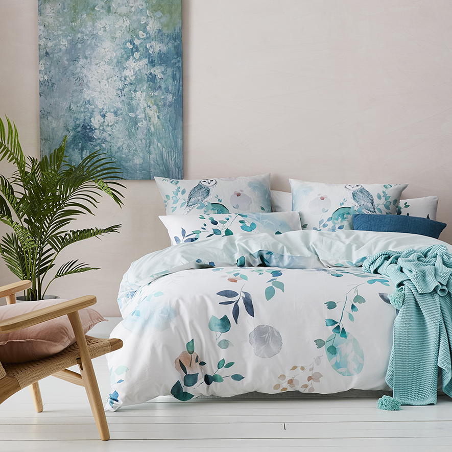 Metro Alba Mint Quilt Cover Set + Separates Adairs