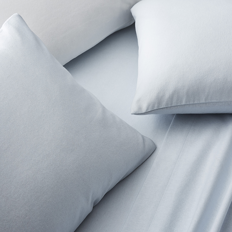 Metro Flannelette Plain Dye Sheet Set Blue