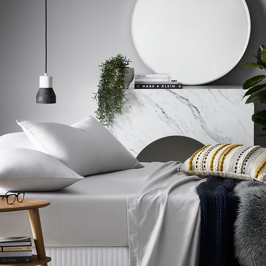 Metro OLT Plain Dyed Flannelette Sheets Bedroom Outlet Adairs