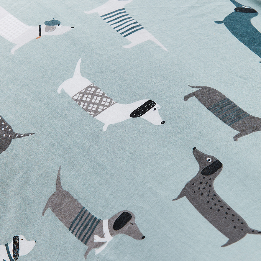 Metro Sausage Dog Grey Quilt Cover Set + Separates Adairs