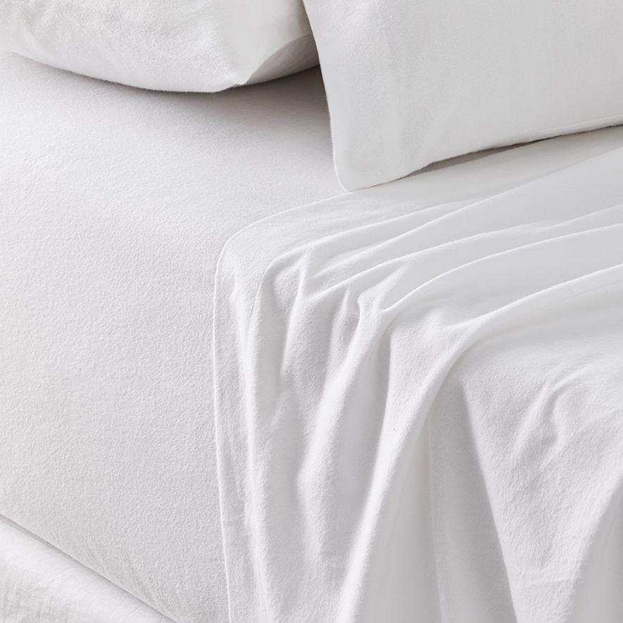 Metro Plain Dyed Flannelette Sheet Set Bedroom Adairs