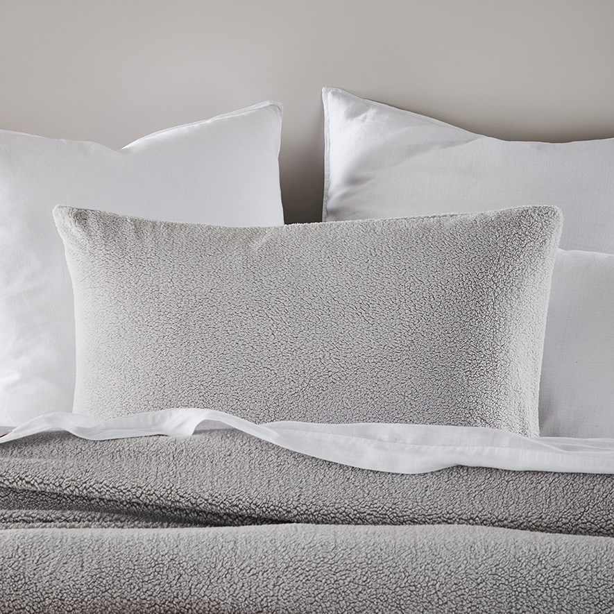 Sherpa Light Grey Quilt Cover Set + Separates Adairs