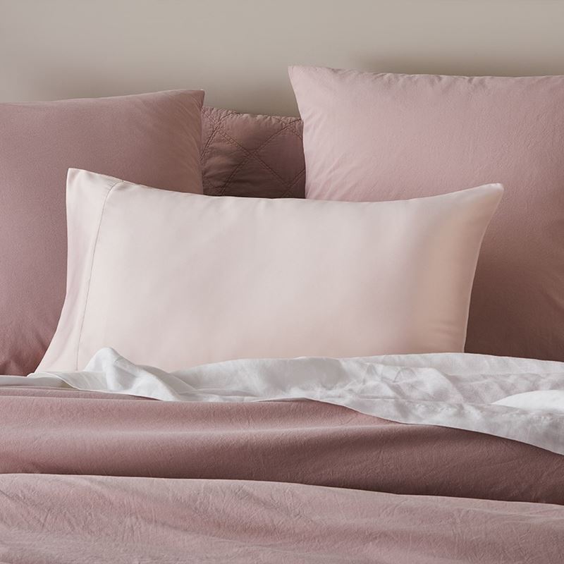 Satin Pink Standard Pillowcase 