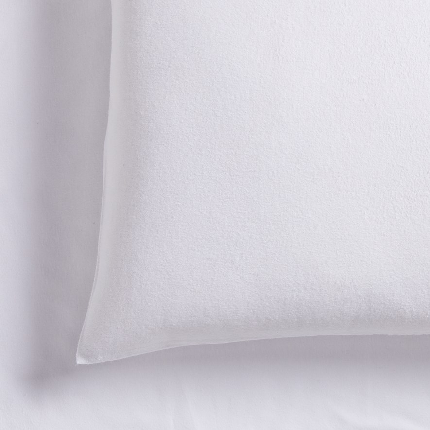 Plain Dyed Flannelette White Sheet Set + Pillowcases Adairs