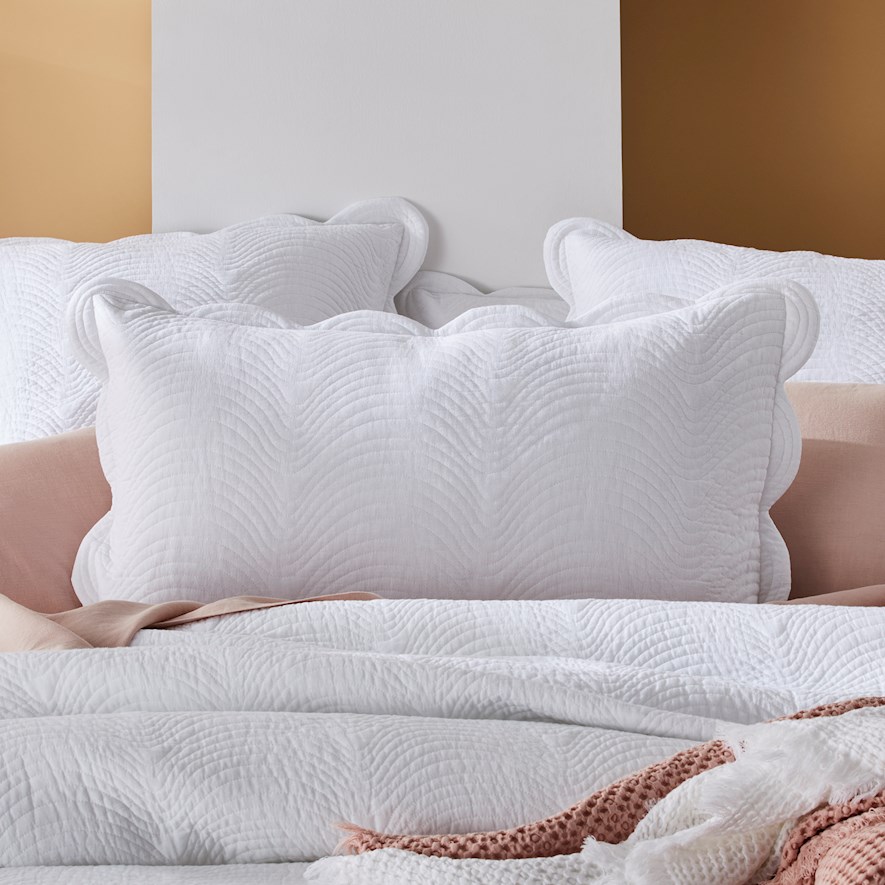 Celeste Quilted White Pillowcase Adairs