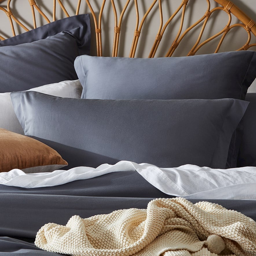 600TC Cotton Bamboo Indigo Pillowcase Adairs