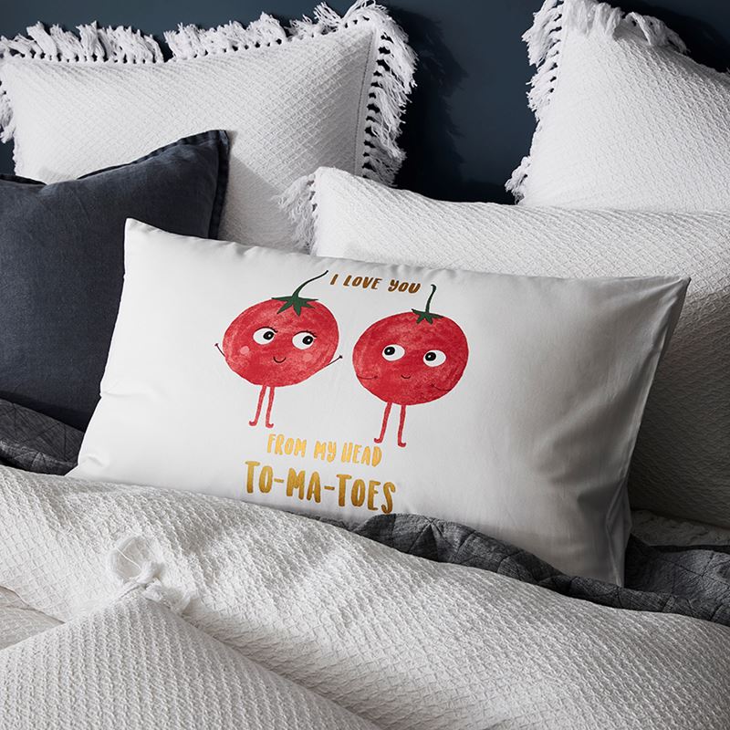Text Pillowcase Tomatoes