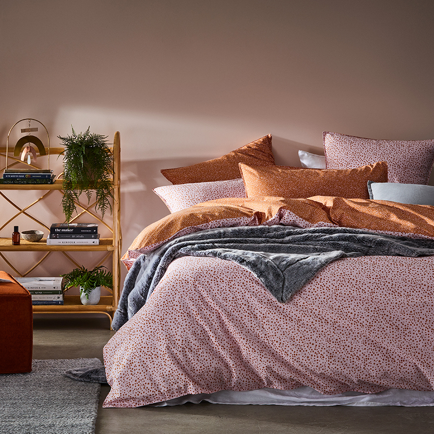 Stonewashed Printed Cotton Desert Spot Pillowcase Adairs