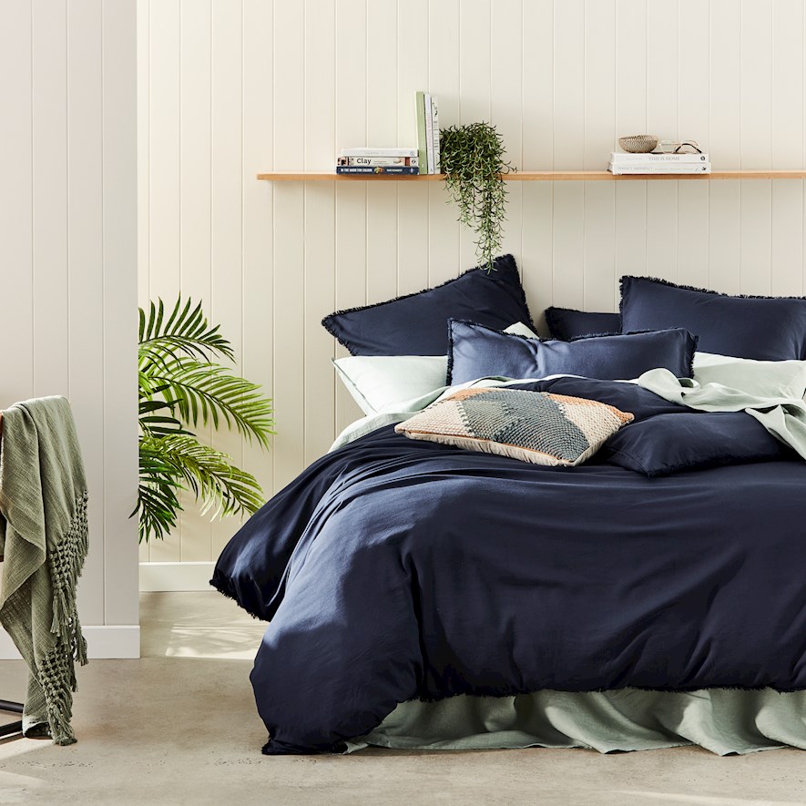 Bamboo Linen Navy Pillowcase Adairs