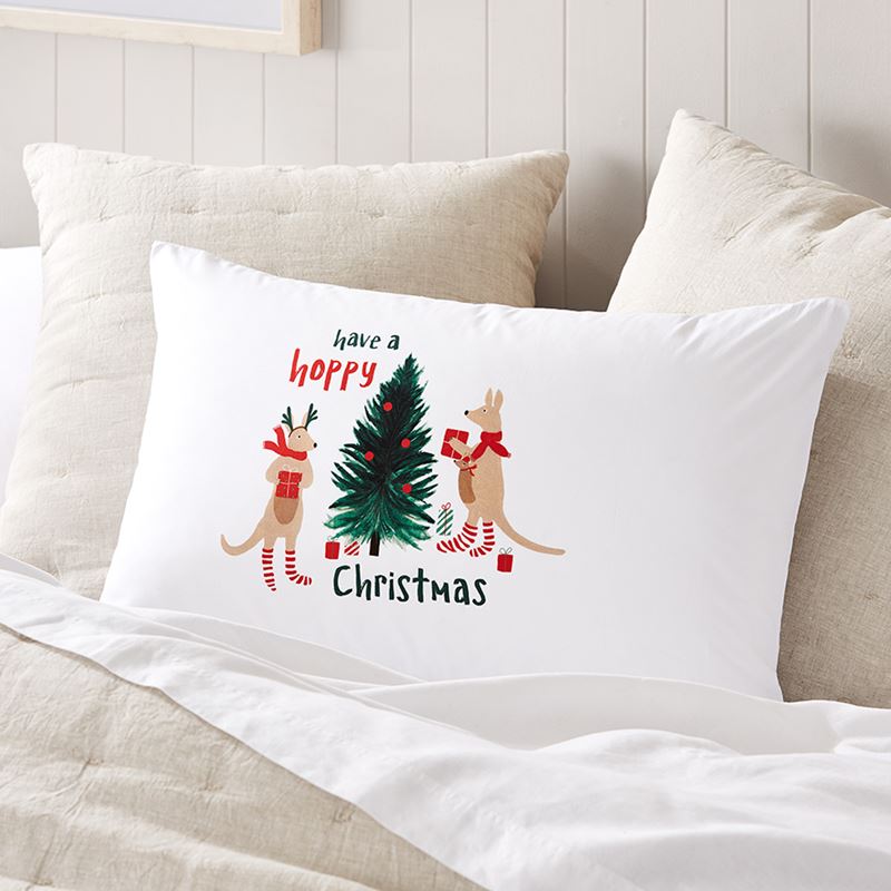 Christmas Text Pillowcase Have A Hoppy Christmas
