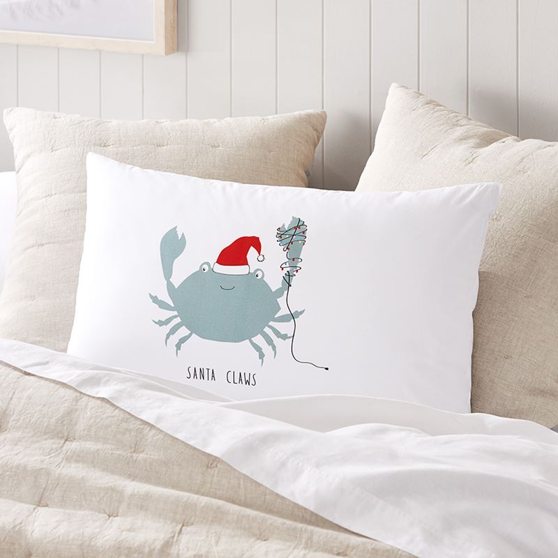 Christmas Text Pillowcase Santa Claws