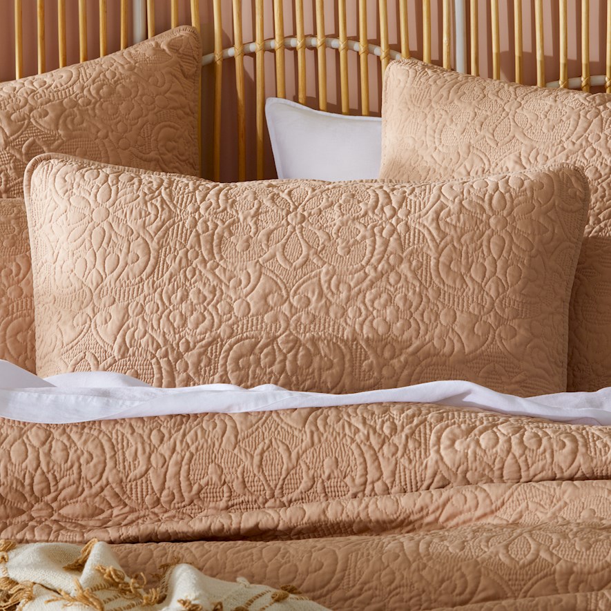 Chloe Quilted Soft Clay Pillowcase Adairs