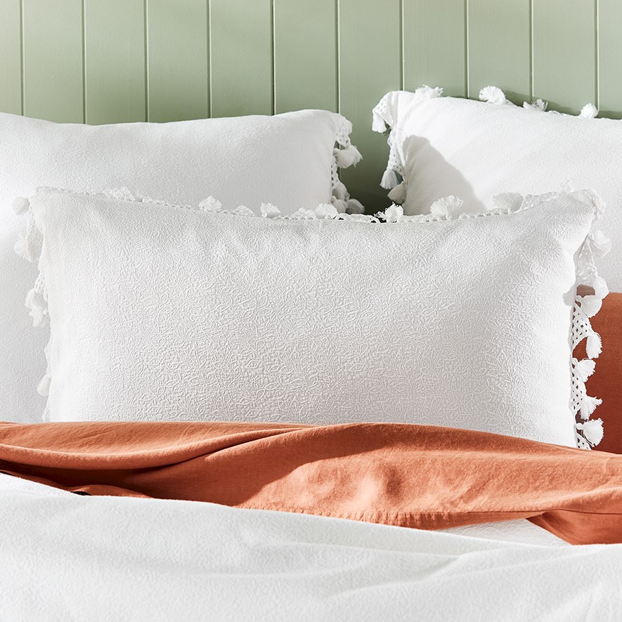 Farrow Tassel Creme Pillowcases Adairs