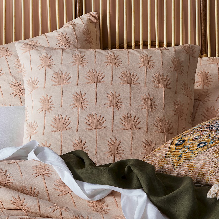 Home Republic Palmetto Matelasse Apricot Pillowcase Adairs