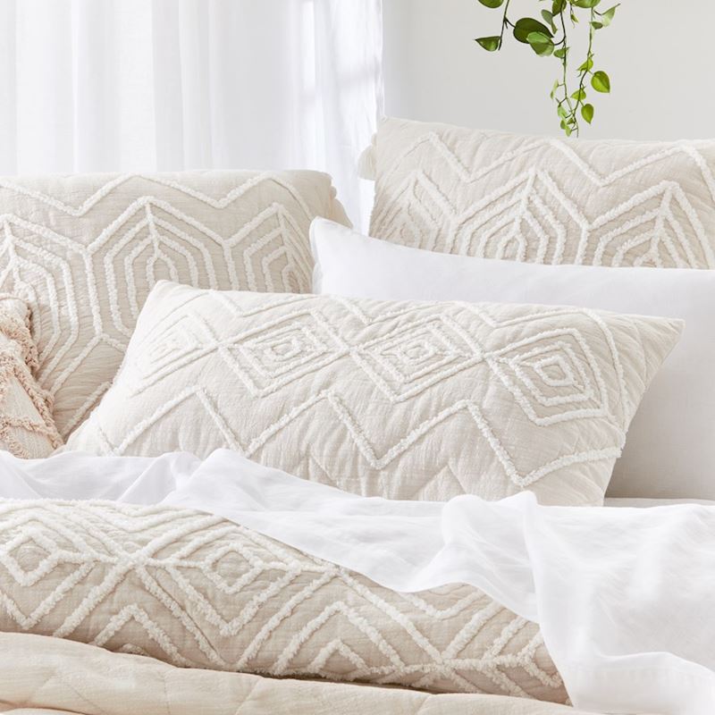 Bombay Tufted Quilted Natural Pillowcase