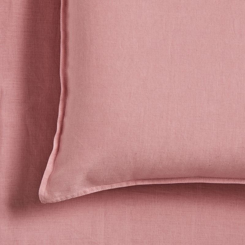 Vintage Washed Linen Rose Quartz Pillowcase