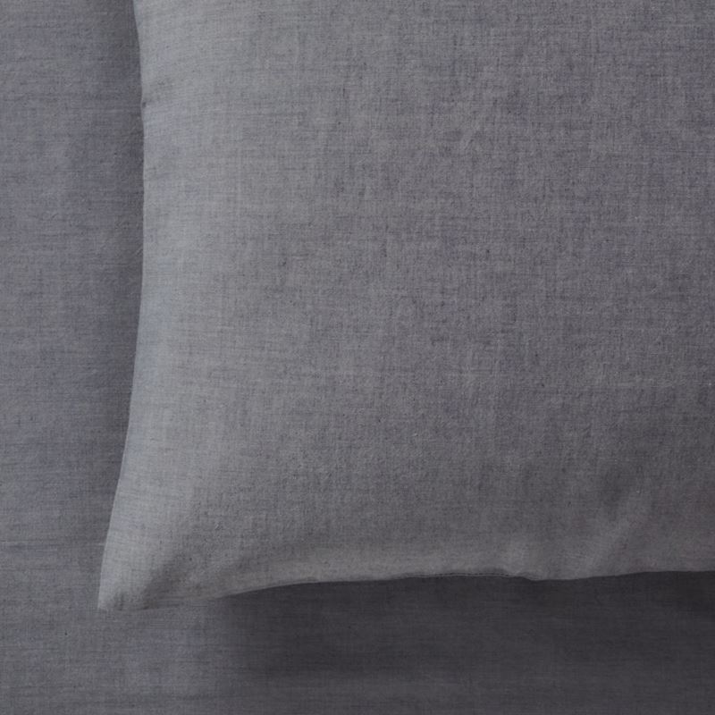 Organic Cotton Chambray Denim Pillowcase