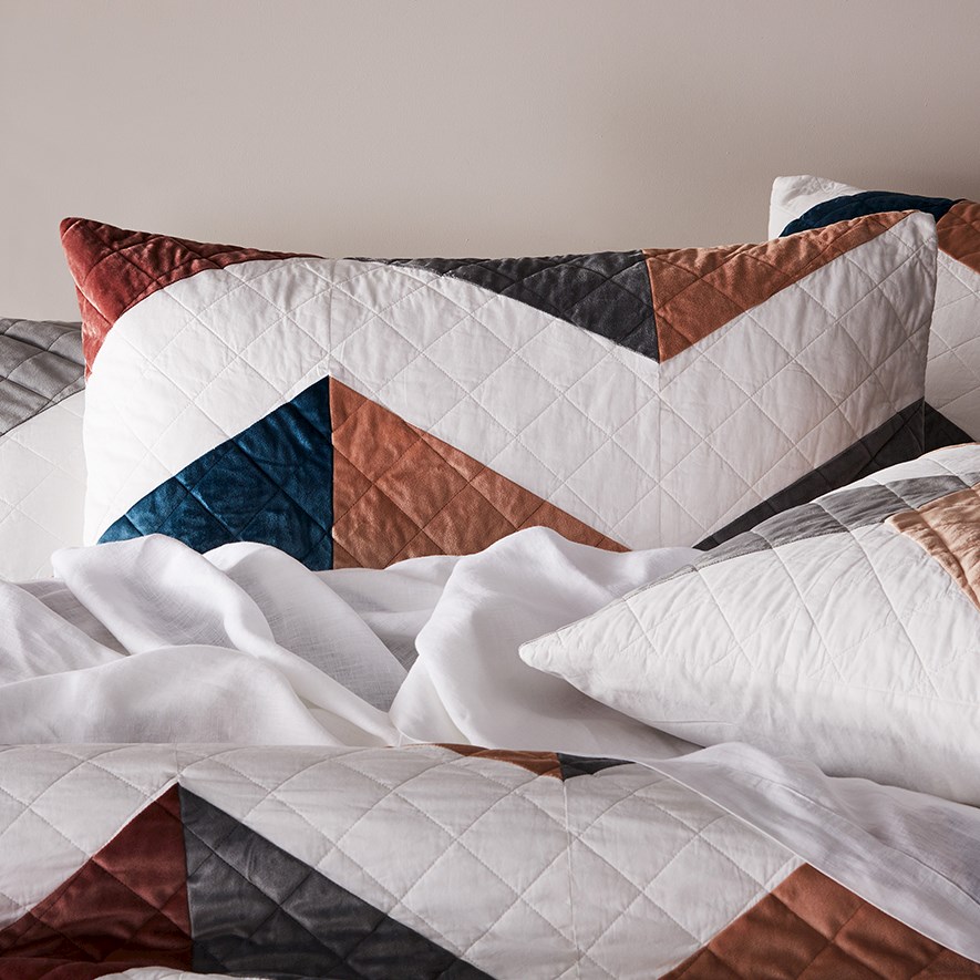Rebecca Judd Loves Anais Velvet Quilted Pillowcase | Adairs