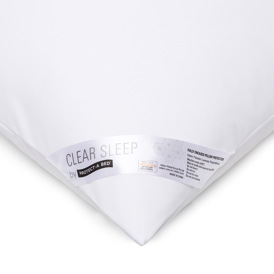 Clear Sleep Fully Encased Pillow Protector Twin pack Adairs