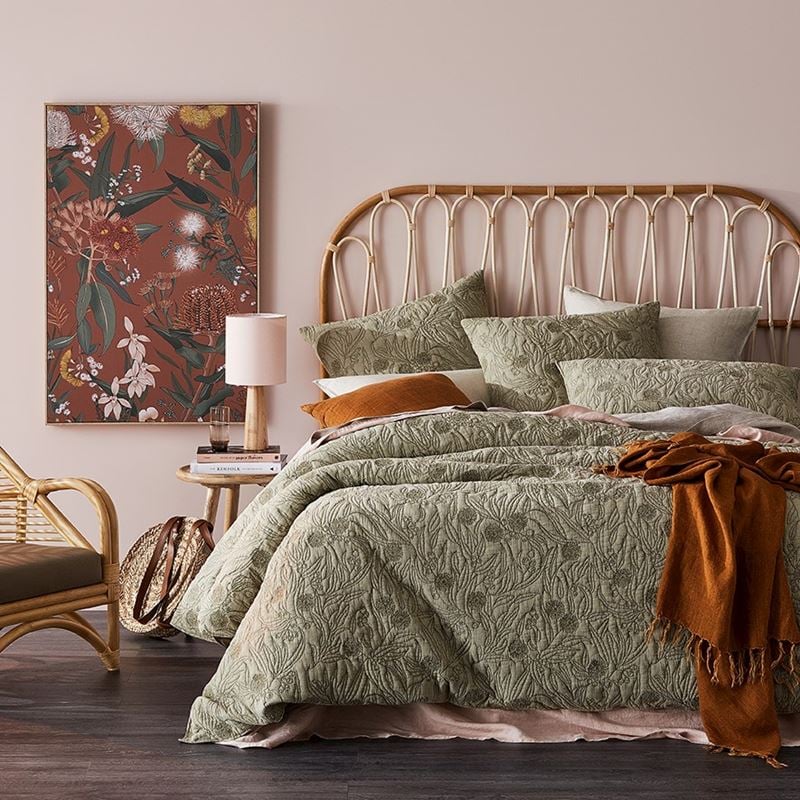 Gumnut Leaf Quilted Quilt Cover Separates