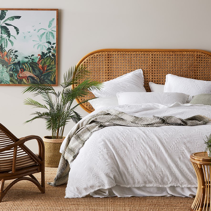 Nahla Matelasse White Quilt Cover Separates Adairs