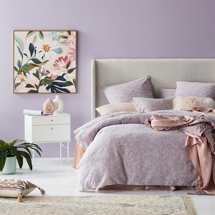 Gemma Matelasse Mauve Quilt Cover Separates Adairs