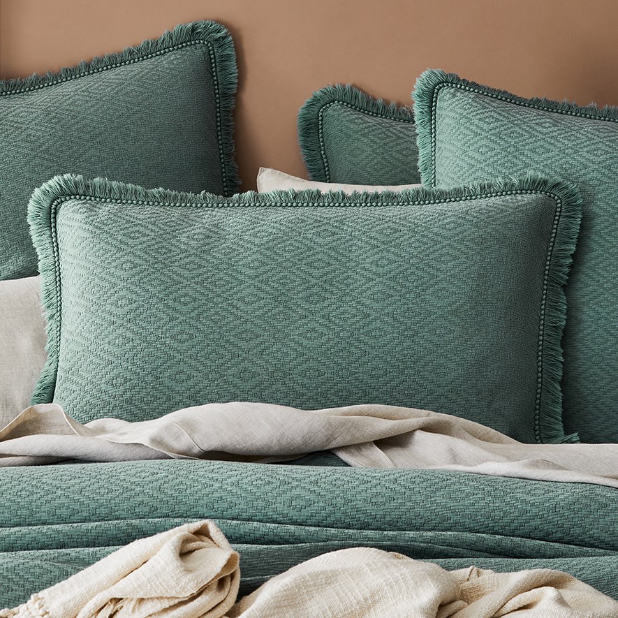 Mara Jacquard Sage Quilt Cover Separates Adairs