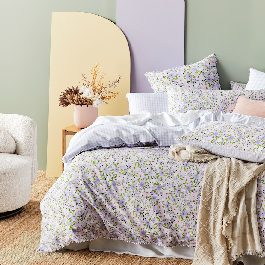 Lilac Garden Multi Quilt Cover Set + Separates Adairs