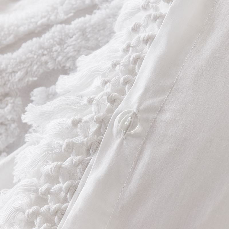 Arvi Tufted White Quilt Cover Separates | Adairs