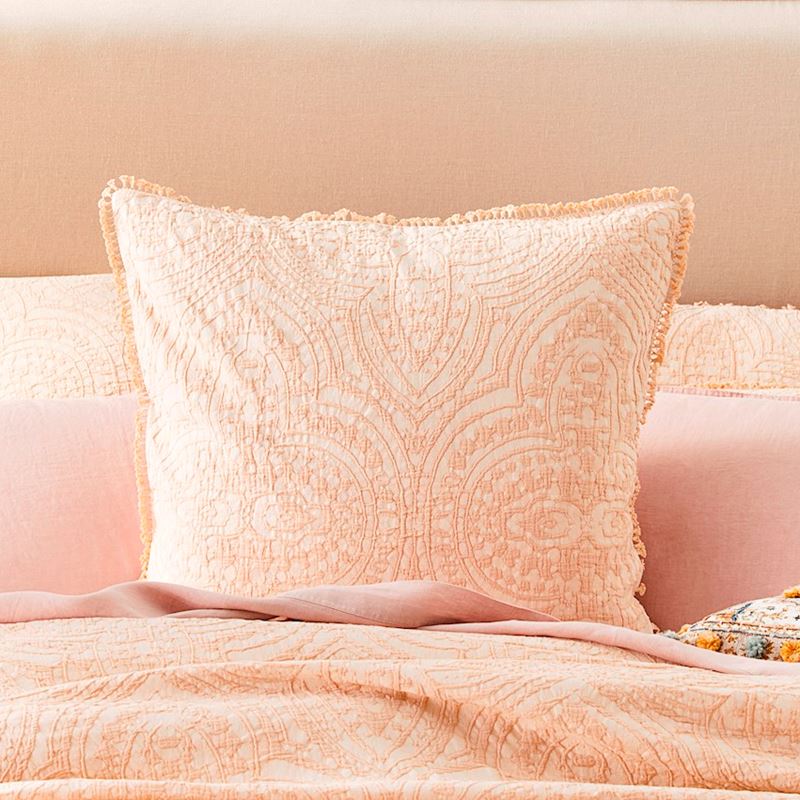Esha Matelasse Pink Sand Quilt Cover Separates